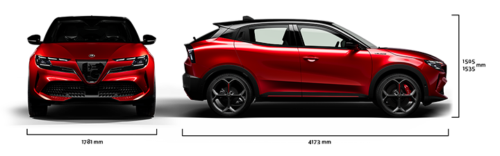 Alfa Romeo Junior - Junior Elettrica - Dimensions
